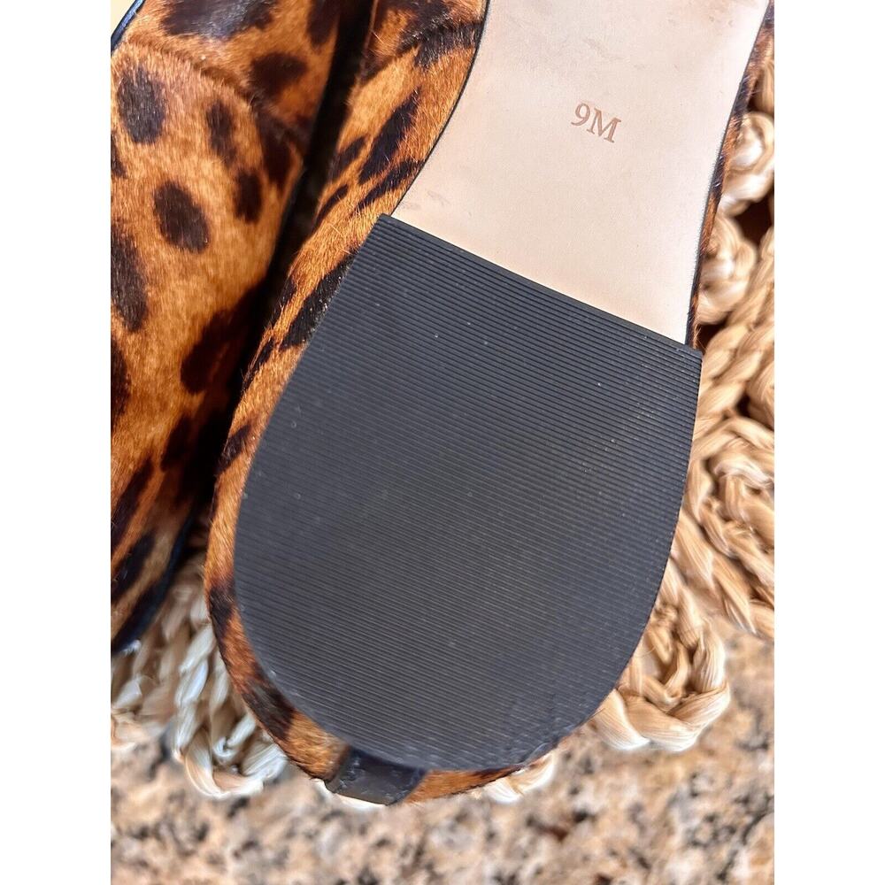 TALBOTS Leopard Print Calf Hair Leather Ballet Flat Cap Toe Women 9 Brazil EUC - Picture 10 of 12